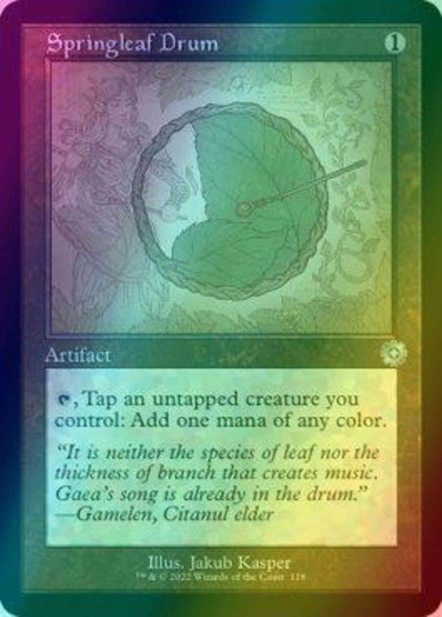 Springleaf Drum [118] [Retro Frame] [Schematic] [The Brothers' War Retro Artifacts] [Foil]