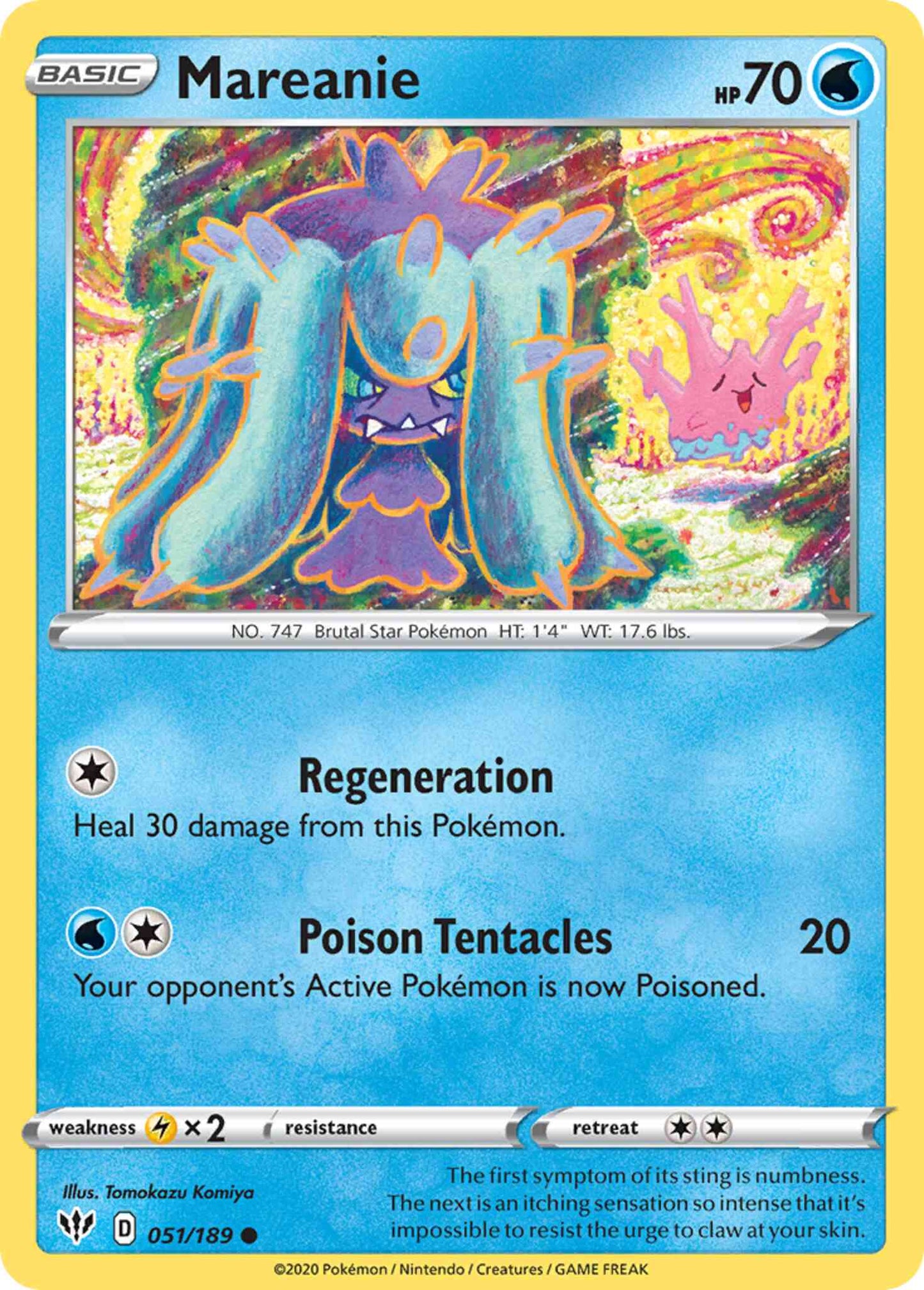 Mareanie - 051/189 - Common [swsh3-051] [Reverse Holo]