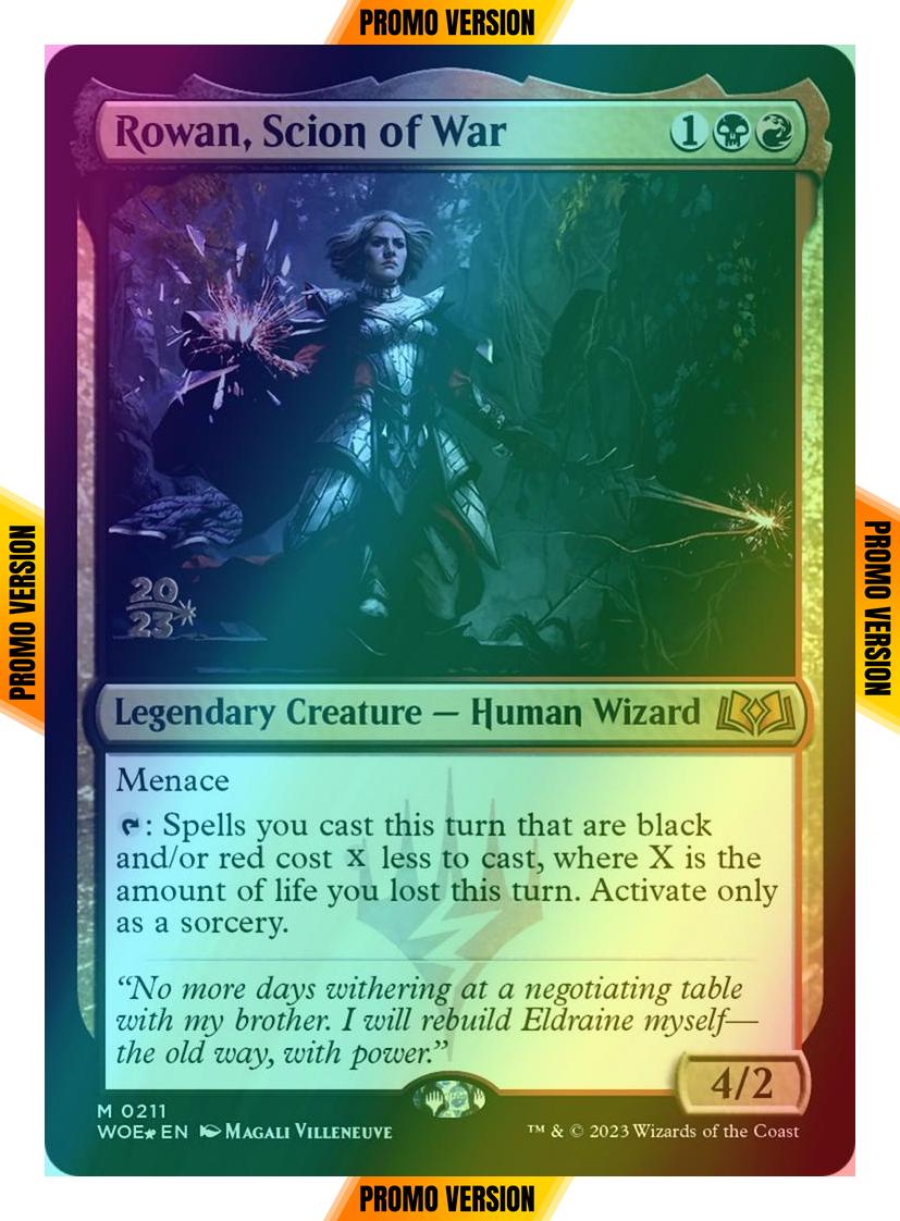 Rowan, Scion of War [211s] [Prerelease] [Wilds of Eldraine: Promos] [Foil]