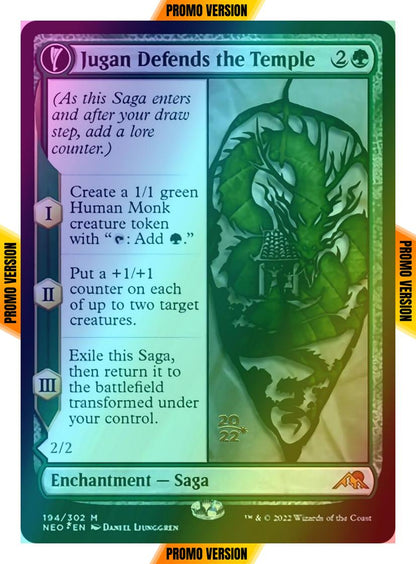 Jugan Defends the Temple // Remnant of the Rising Star [Prerelease] [194s] [Kamigawa: Neon Dynasty: Promos] [Foil]