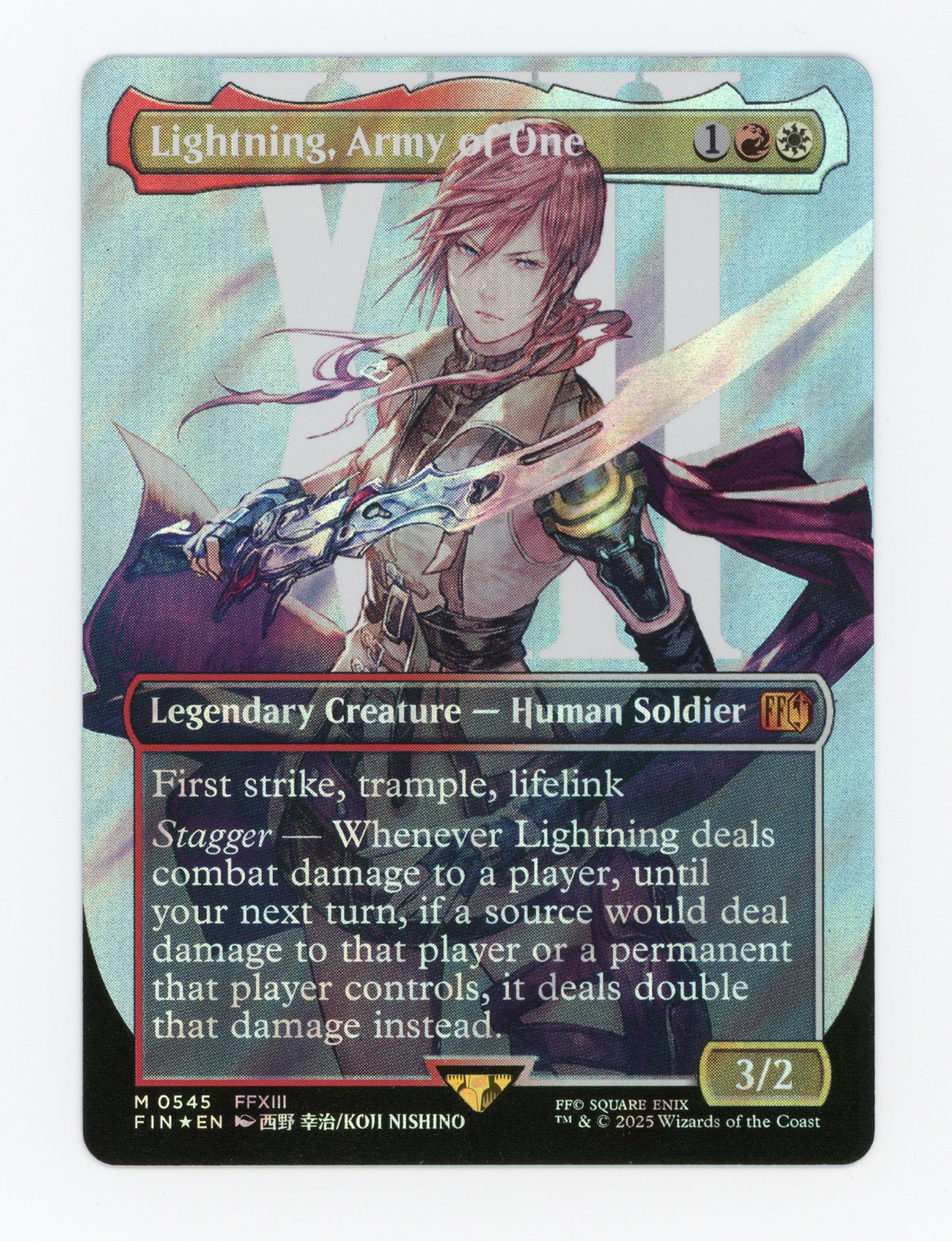 Lightning, Army of One — Borderless|Character|Surge Foil — ID 18387