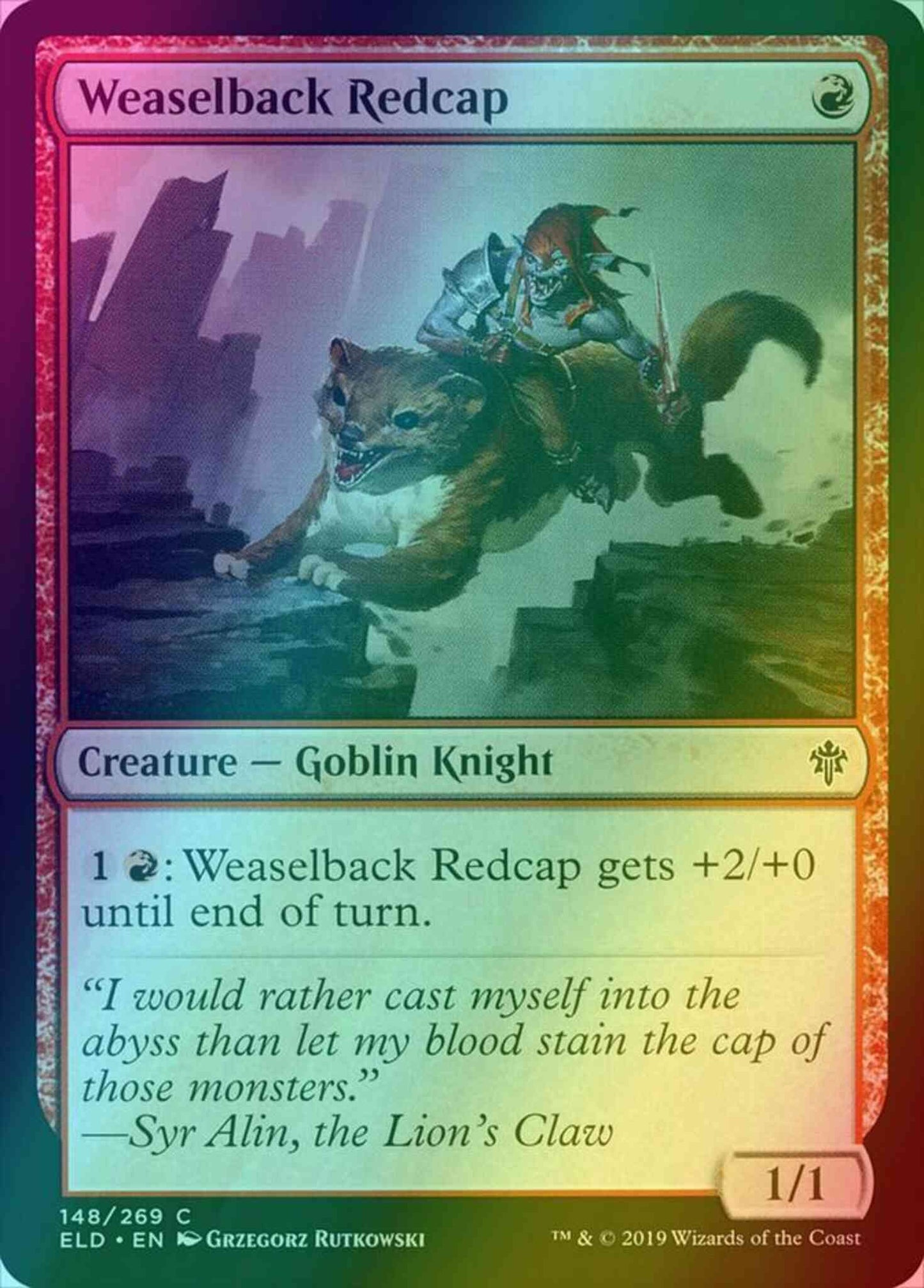 Weaselback Redcap [148] [Throne of Eldraine] [Foil]