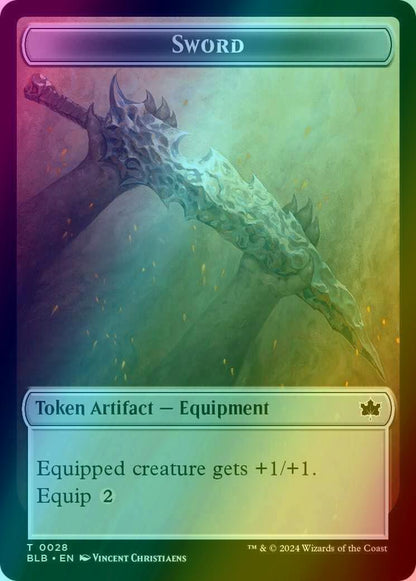 Manifold Mouse Token (18) // Sword Token (28) [Bloomburrow: Tokens] [Foil]