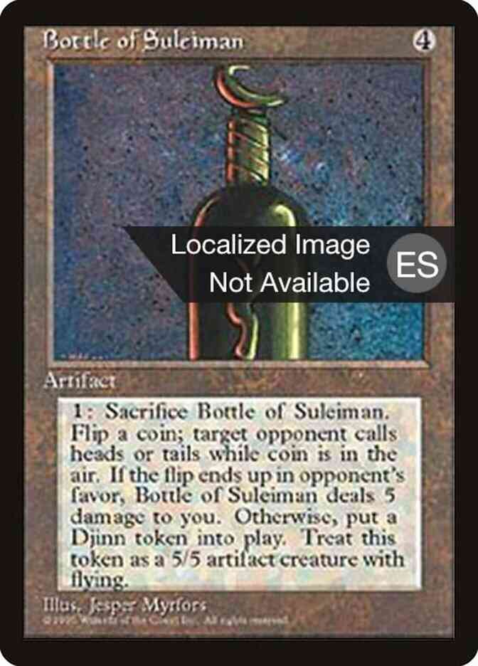 Bottle of Suleiman - Spanish [301] [Fourth Edition Black Border: Spanish] [Non-Foil]