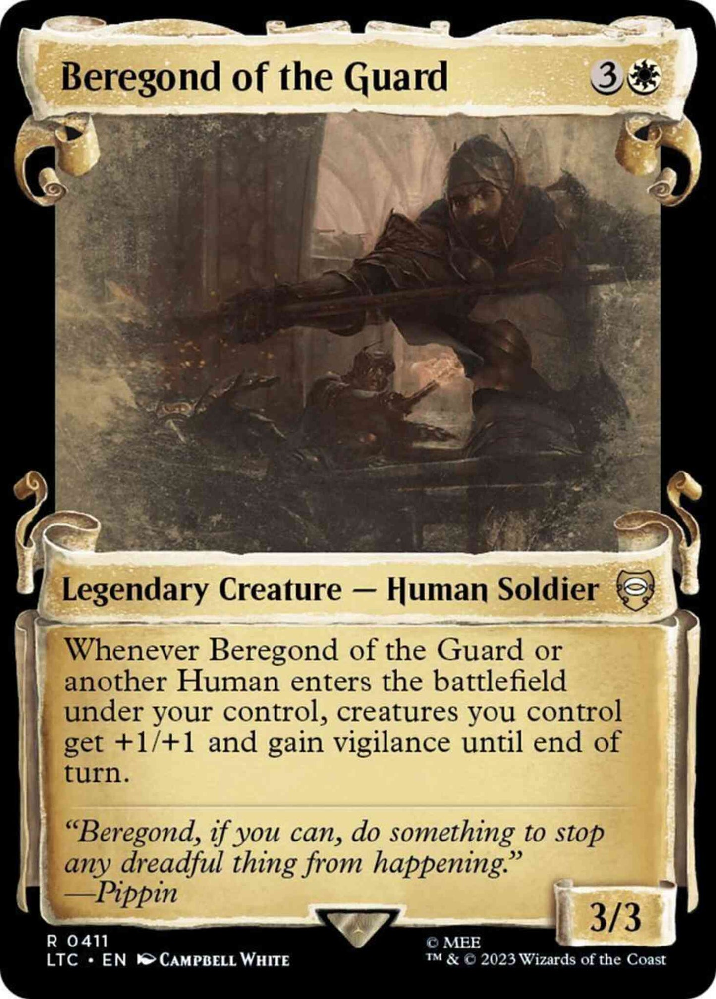 Beregond of the Guard [411] [Scrolls Showcase] [The Lord of the Rings: Tales of Middle-earth: Commander] [Non-Foil]