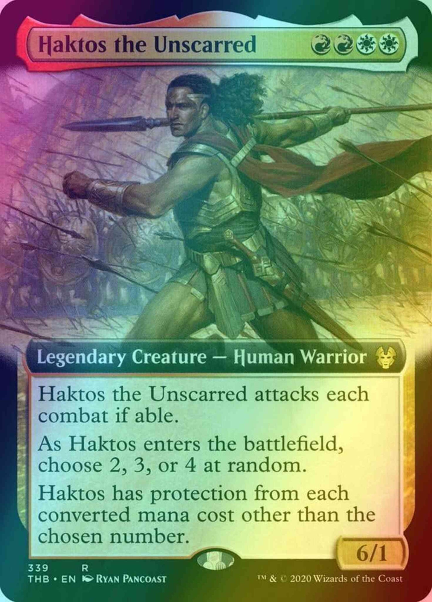 Haktos the Unscarred [339] [Extended Art] [Theros Beyond Death] [Foil]