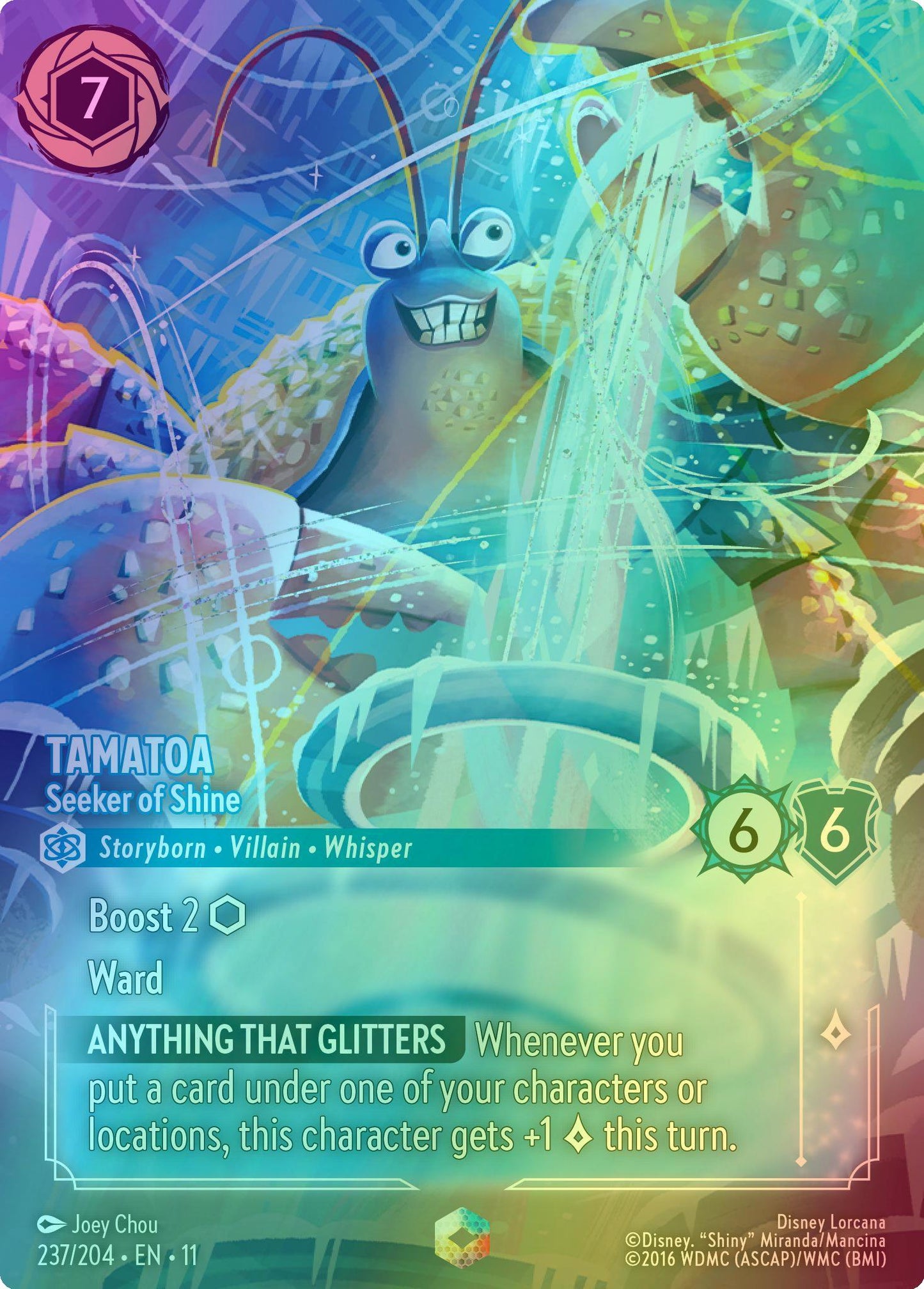 Tamatoa - Seeker of Shine (Enchanted) - 237/204 [Winterspell] [Holofoil]