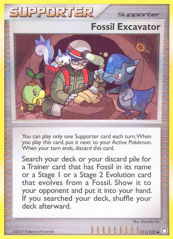 Fossil Excavator - 111/123 - Uncommon [dp2-111] [Reverse Holo]