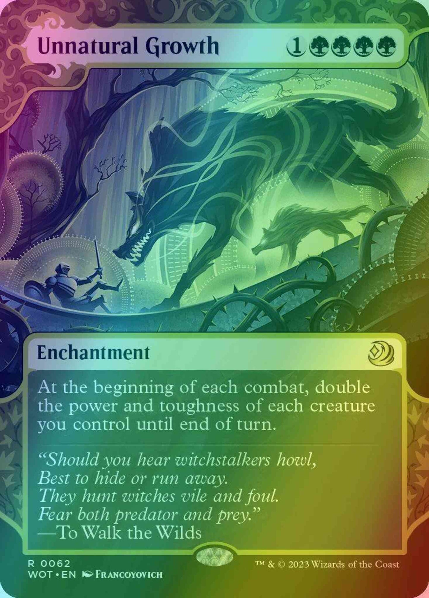 Unnatural Growth [62] [Enchanting Tale Showcase] [Wilds of Eldraine: Enchanting Tales] [Foil]