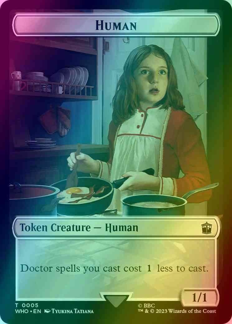 Human Token (05) // Treasure Token (28) [Universes Beyond: Doctor Who: Tokens] [Foil]