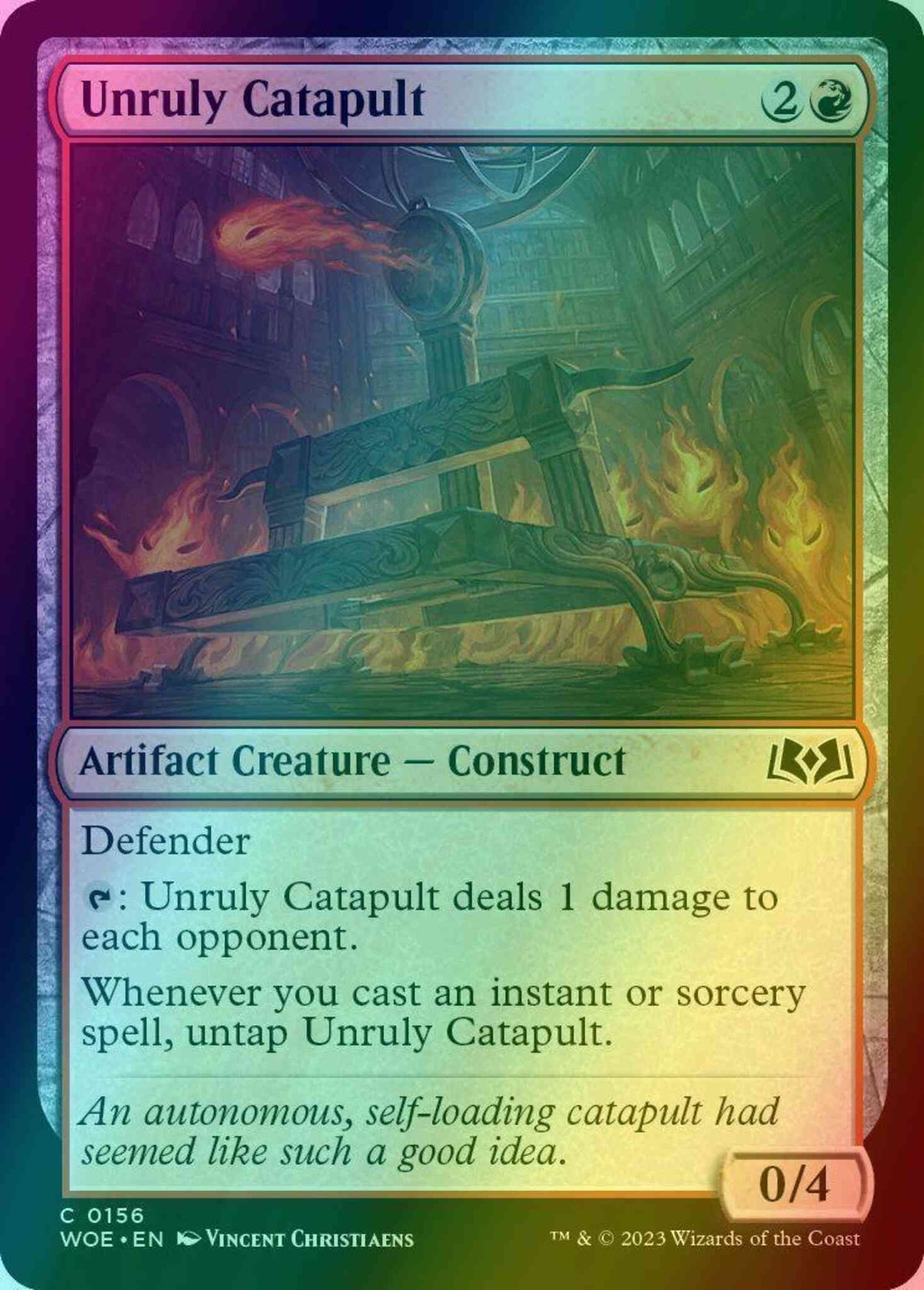 Unruly Catapult [156] [Wilds of Eldraine] [Foil]