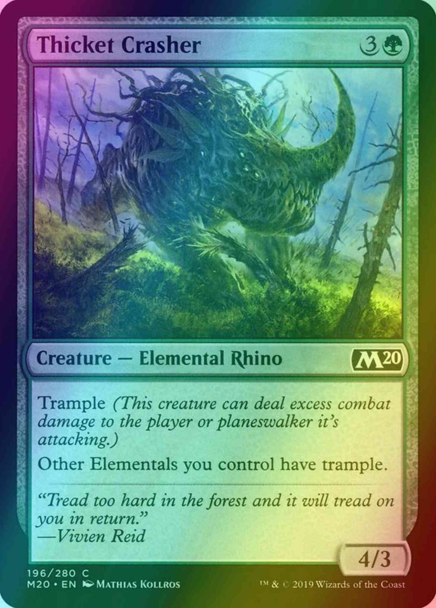Thicket Crasher [196] [Core Set 2020] [Foil]