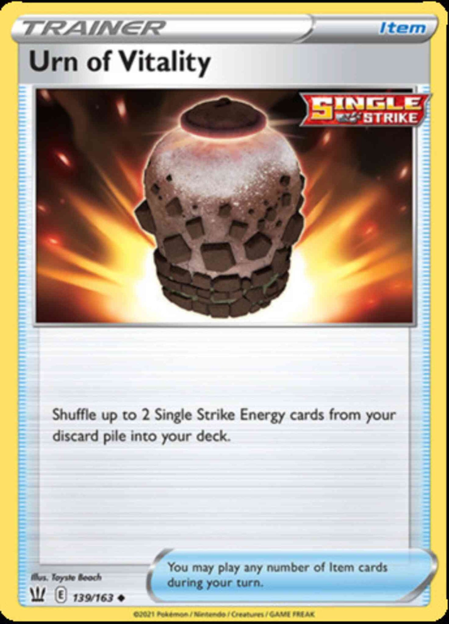 Urn of Vitality - 139/163 - Uncommon [swsh5-139] [Non-Holo]