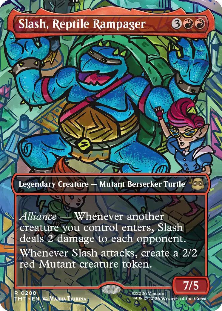 Slash, Reptile Rampager [208] [Borderless] [Scene] [Teenage Mutant Ninja Turtles] [Non-Foil]