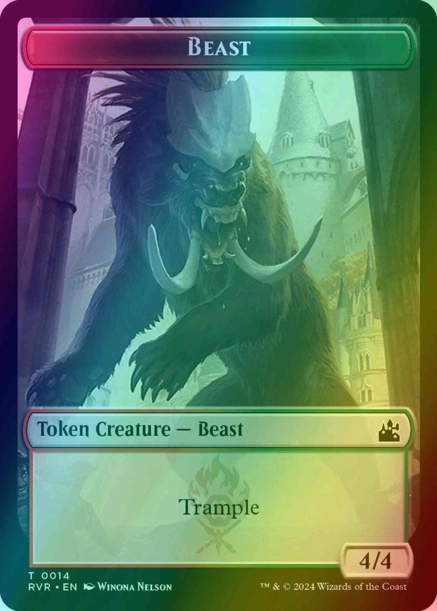 Beast Token (14) // Spirit Token (18) [Ravnica Remastered: Tokens] [Foil]