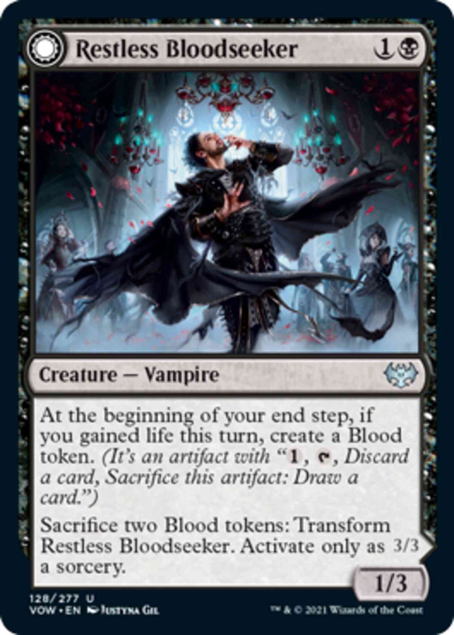 Restless Bloodseeker // Bloodsoaked Reveler [128] [Innistrad: Crimson Vow] [Non-Foil]