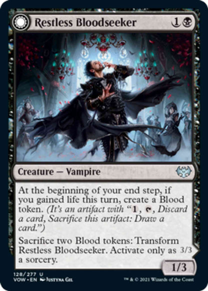 Restless Bloodseeker // Bloodsoaked Reveler [128] [Innistrad: Crimson Vow] [Non-Foil]