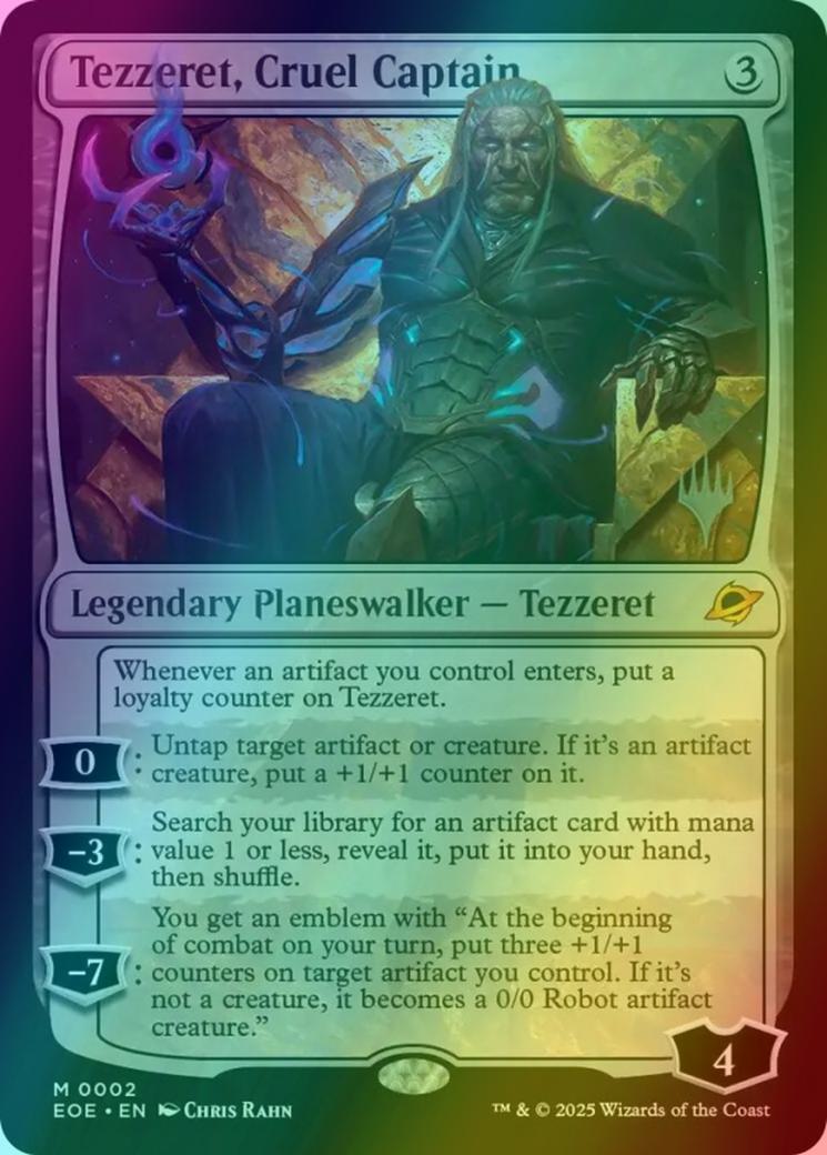 Tezzeret, Cruel Captain [2p] [Promo Pack] [Edge of Eternities: Promos] [Foil]