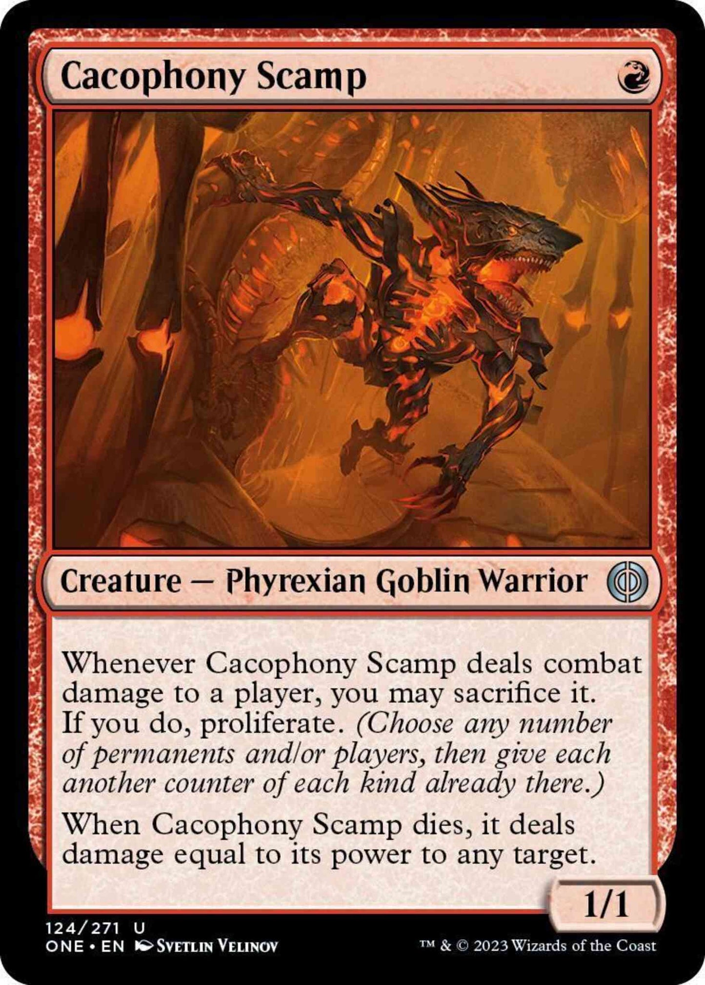 Cacophony Scamp [124] [Phyrexia: All Will Be One] [Non-Foil]