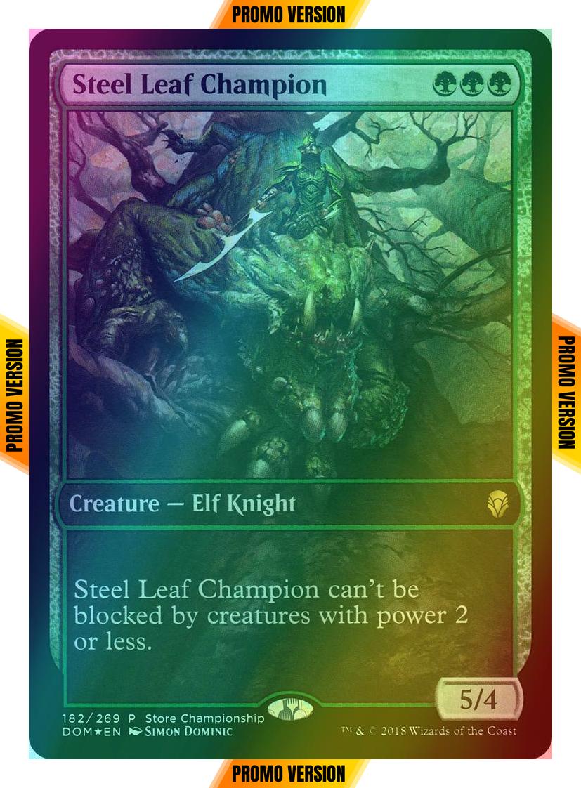 Steel Leaf Champion [182] [Store Championship] [Dominaria Promos] [Foil]