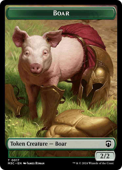 Boar Token (17) // Hydra Token (20) [Modern Horizons 3: Commander: Tokens] [Non-Foil/Ripple Foil]