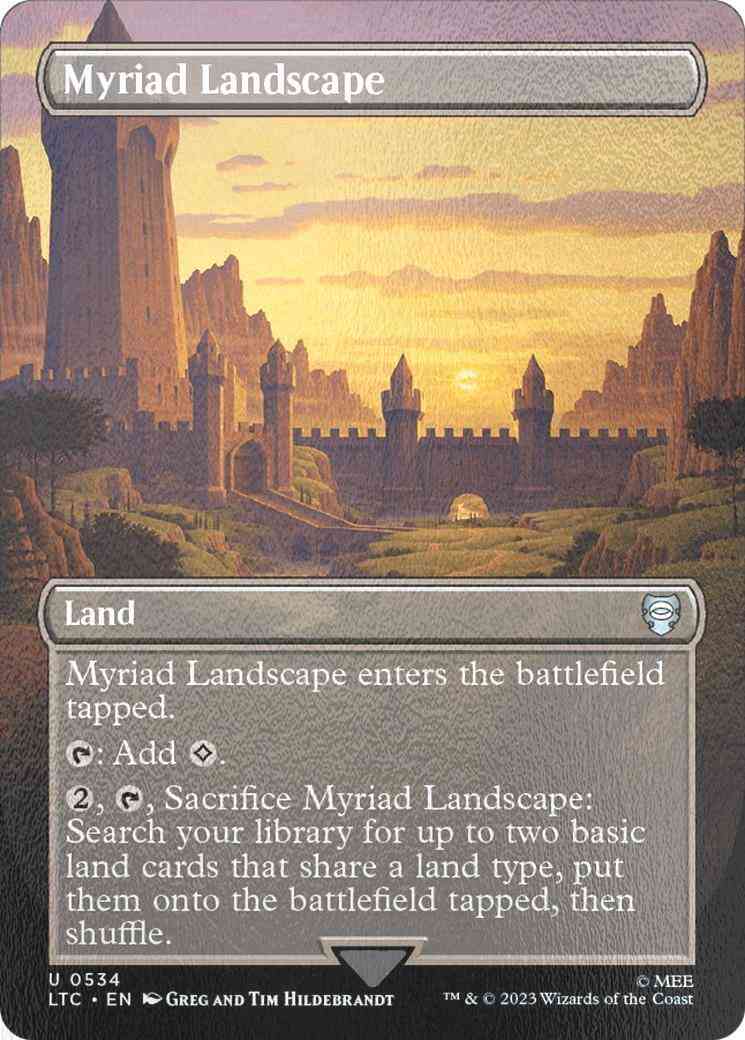 Myriad Landscape [534] [Borderless] [The Lord of the Rings: Tales of Middle-earth: Commander] [Silver Foil]