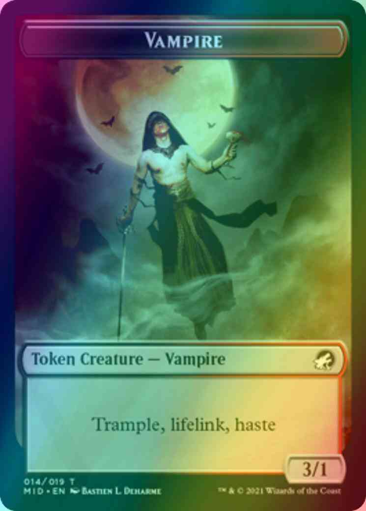 Vampire Token (14) // Wolf Token (13) [Innistrad: Midnight Hunt: Tokens] [Foil]