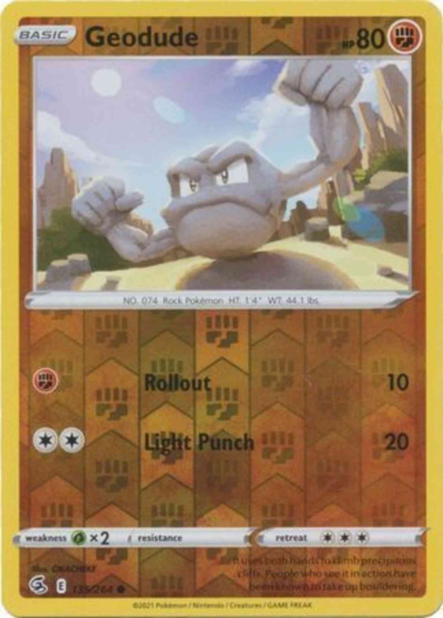 Geodude - 135/264 - Common [SWSH8-135] [Reverse Holo]