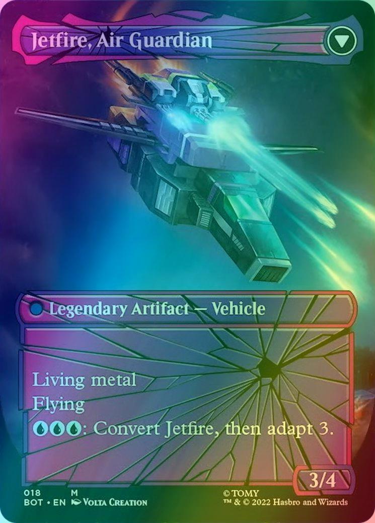 Jetfire, Ingenious Scientist // Jetfire, Air Guardian [18] [Borderless] [Shattered Glass] [Universes Beyond: Transformers] [Foil]
