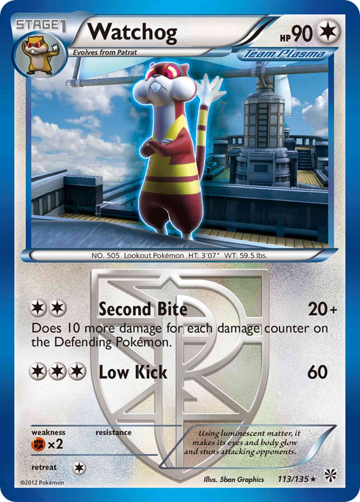Watchog - 113/135 - Rare [bw8-113] [Non-Holo]