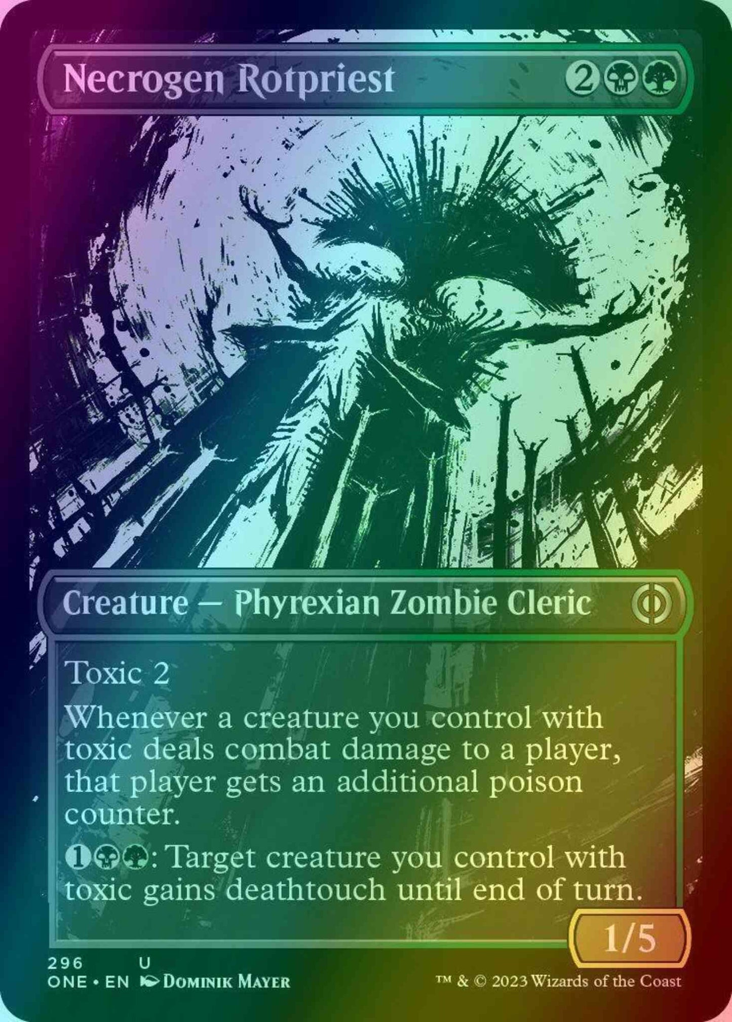 Necrogen Rotpriest [296] [Full Art] [Ichor] [Phyrexia: All Will Be One] [Foil]