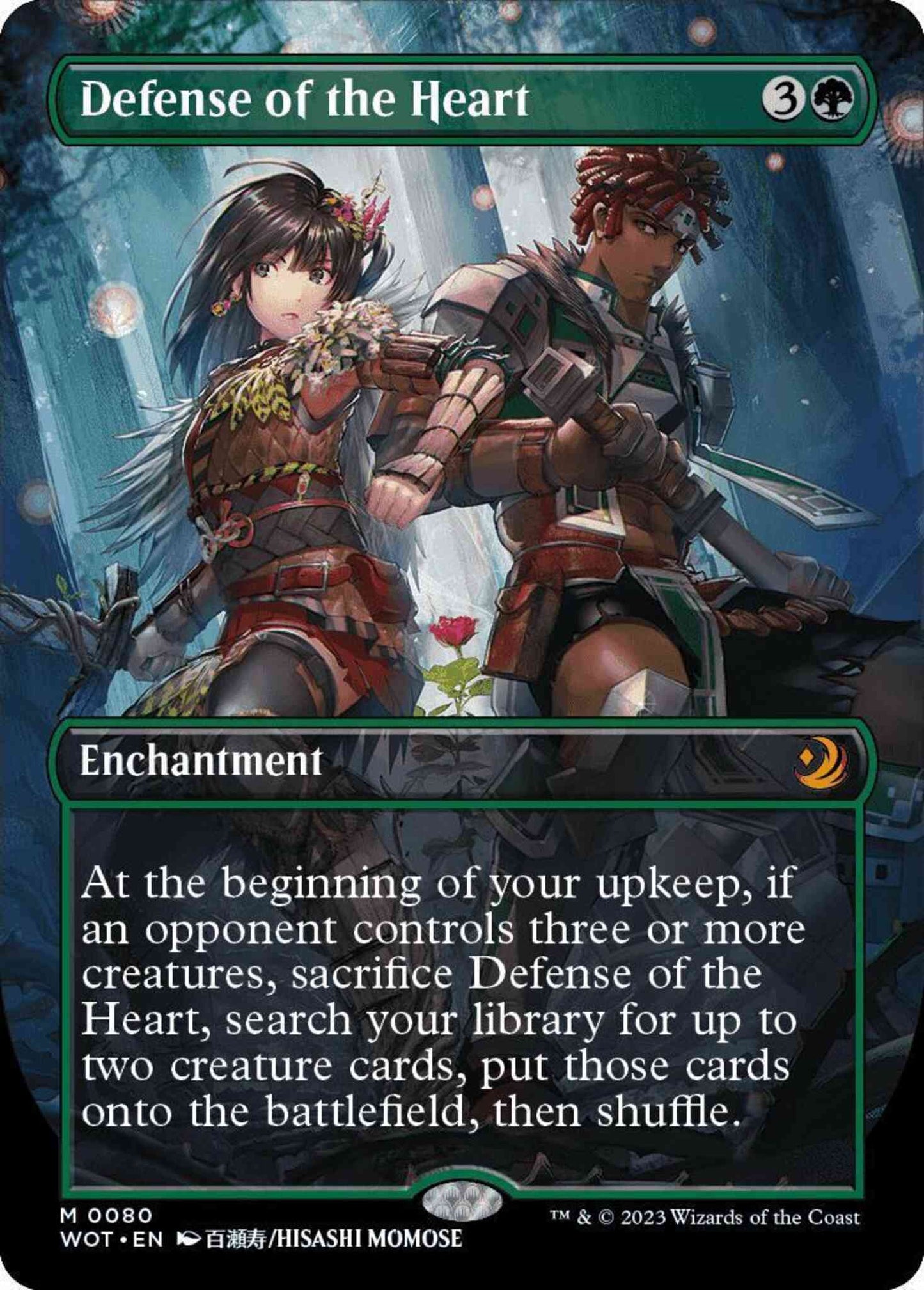 Defense of the Heart [80] [Borderless] [Anime] [Wilds of Eldraine: Enchanting Tales] [Non-Foil]