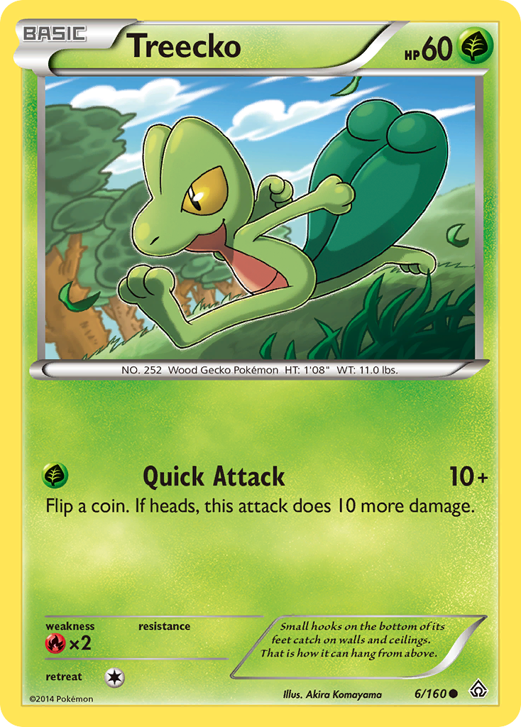 Treecko - Holo Rare - 6/160 - Common [xy5-6] [Holo]