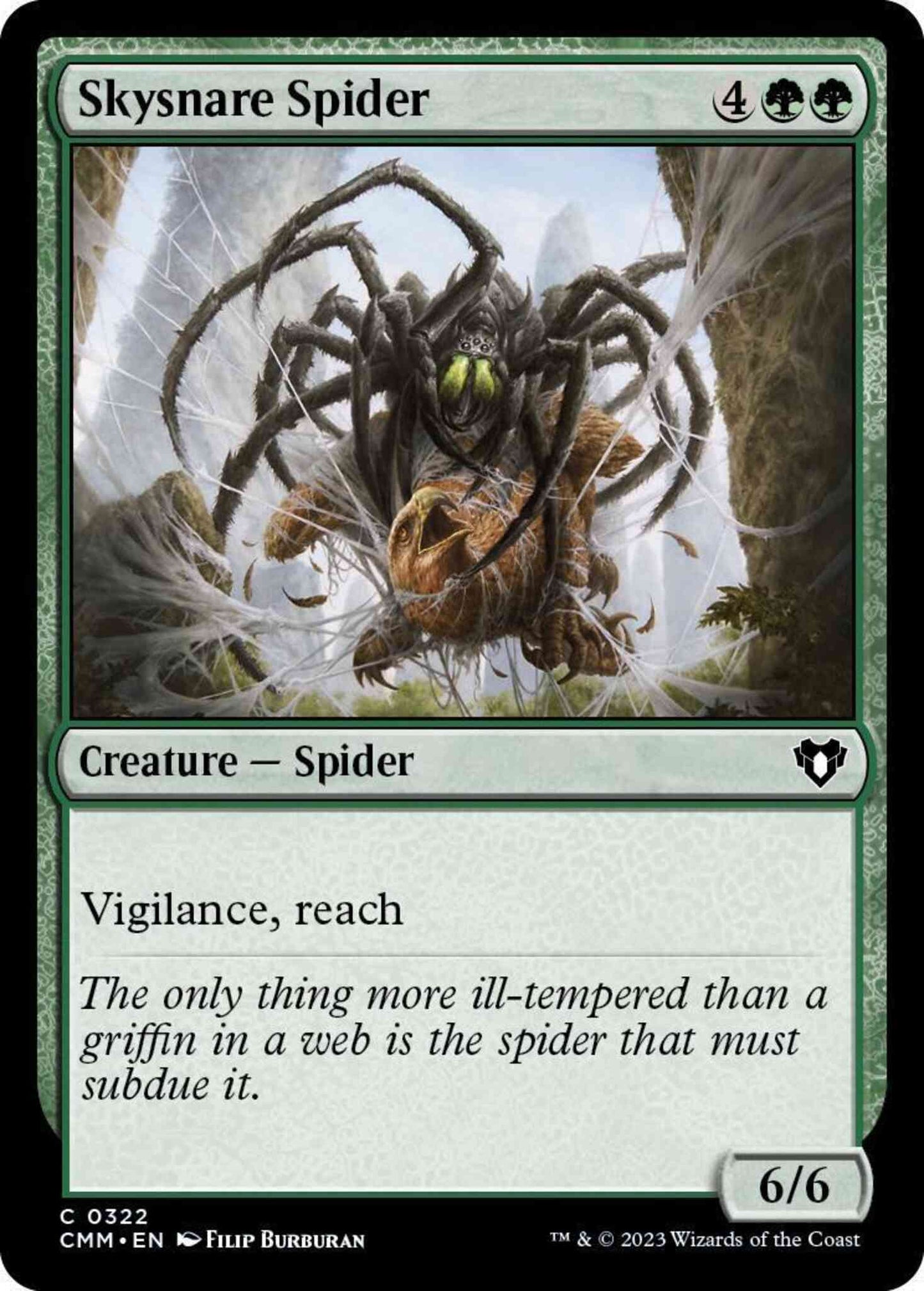 Skysnare Spider [322] [Commander Masters] [Non-Foil]