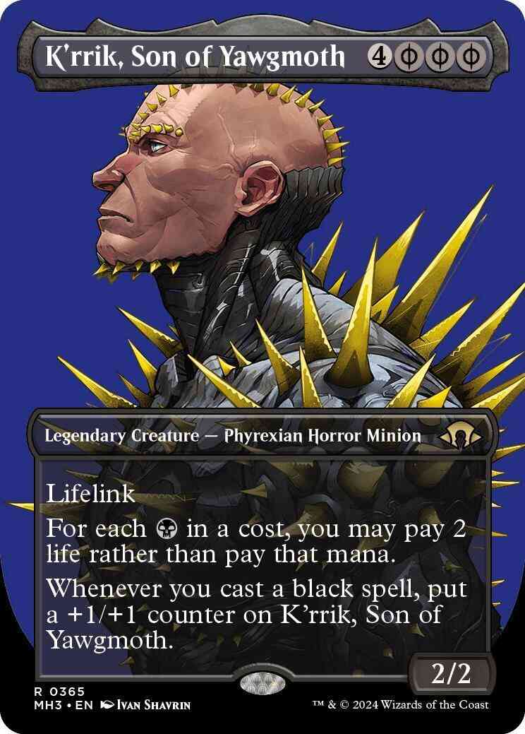 K'rrik, Son of Yawgmoth [365] [Borderless] [Profile] [Modern Horizons 3] [Non-Foil]