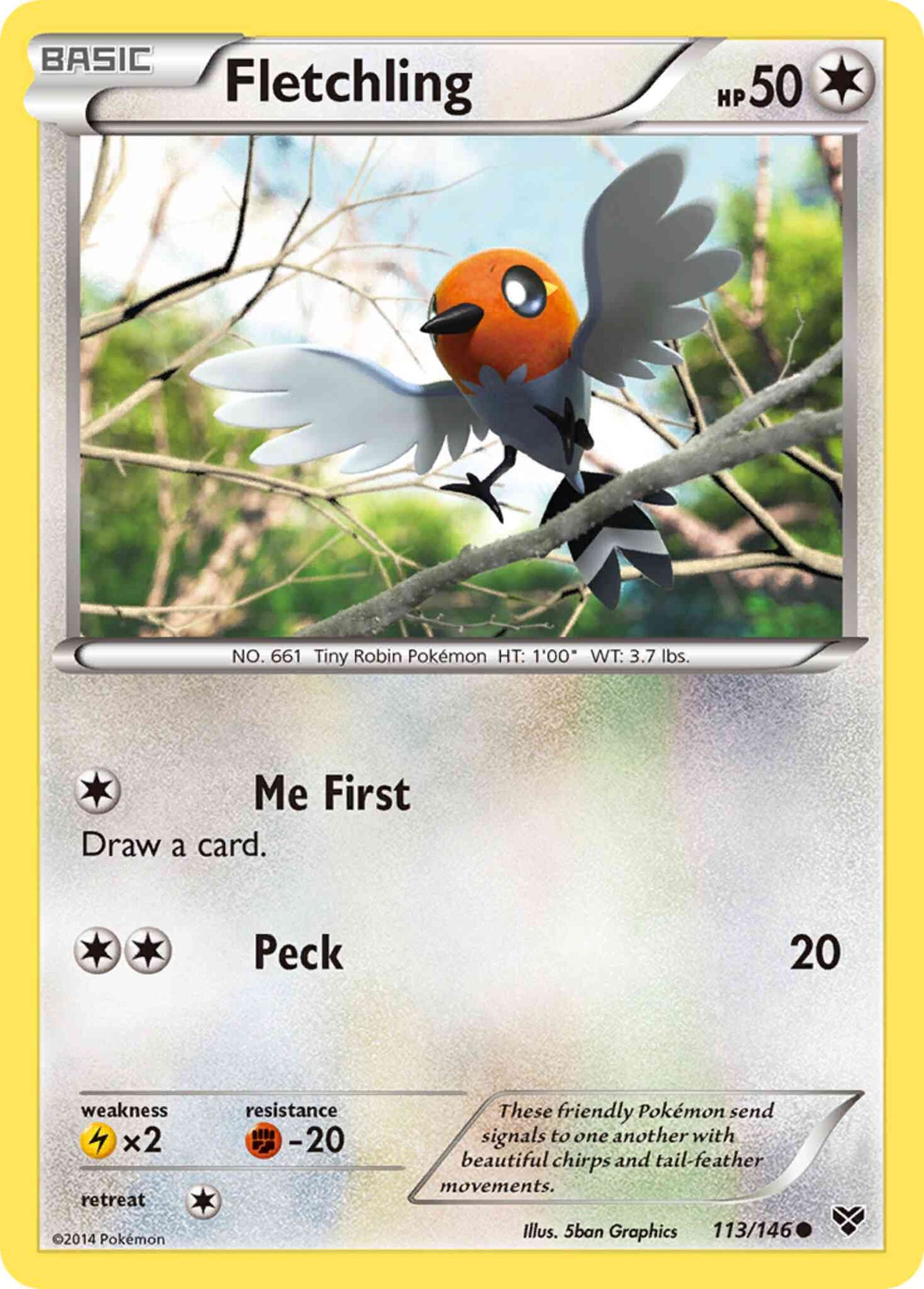 Fletchling - 113/146 - Common [xy1-113] [Reverse Holo]
