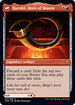 Birgi, God of Storytelling // Harnfel, Horn of Bounty [123] [Kaldheim] [Non-Foil]