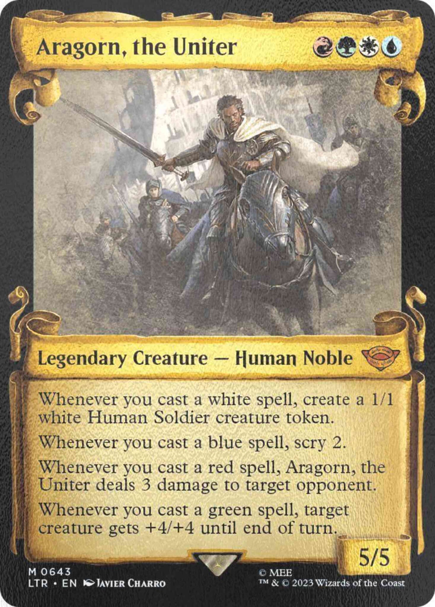 Aragorn, the Uniter [643] [Scrolls Showcase] [The Lord of the Rings: Tales of Middle-earth] [Silver Foil]