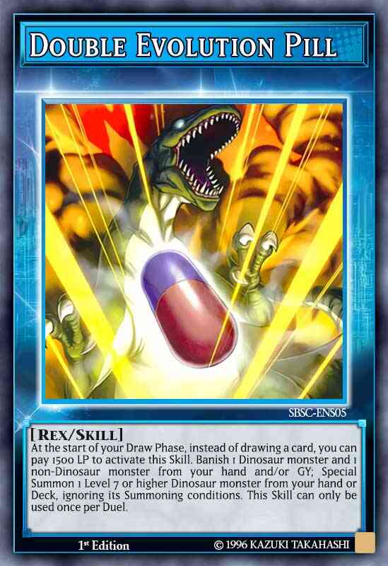Double Evolution Pill (Skill Card) - SBSC-ENS05 - Ultra Rare - 1st Edition