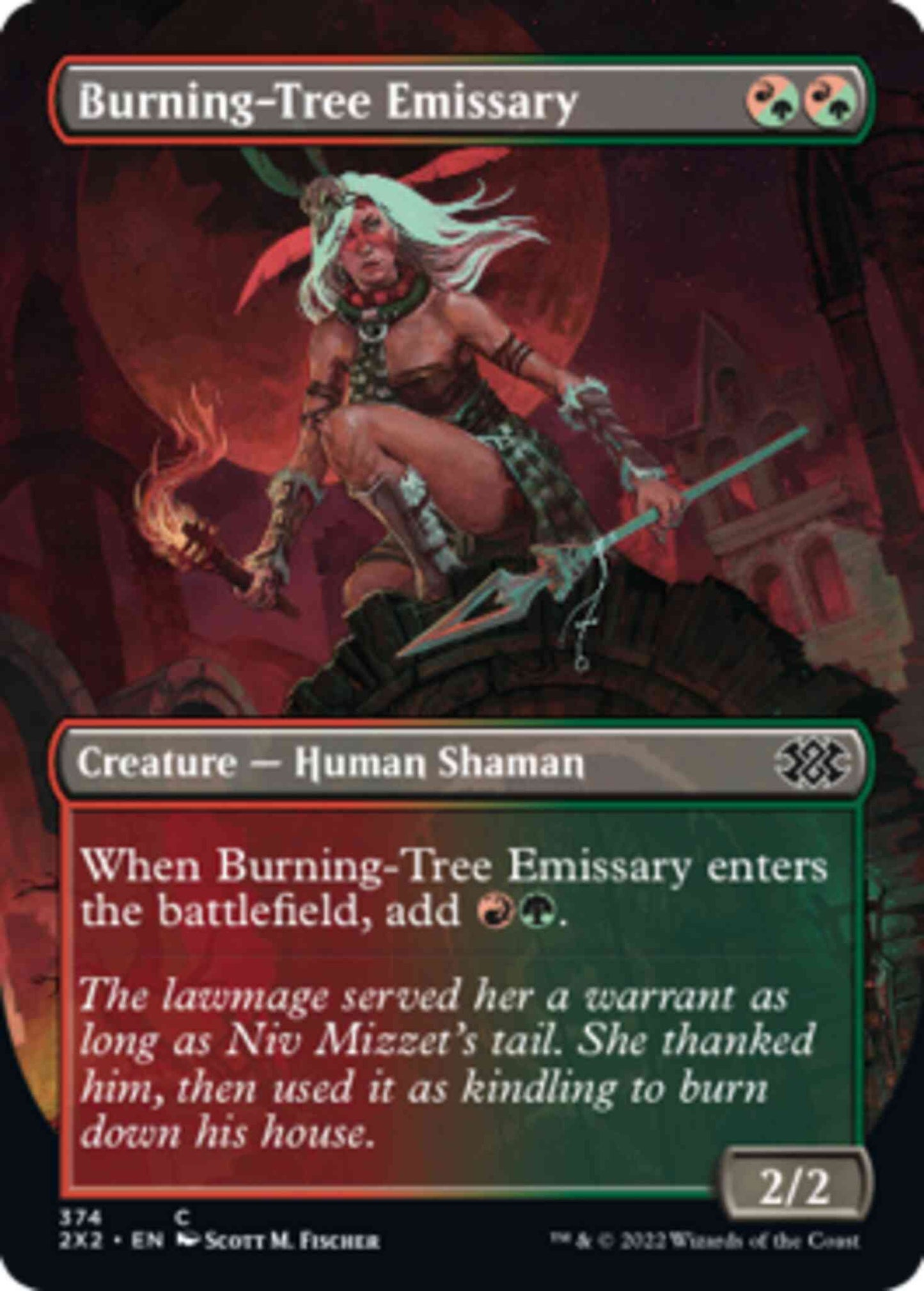 Burning-Tree Emissary [374] [Borderless] [Double Masters 2022] [Non-Foil]