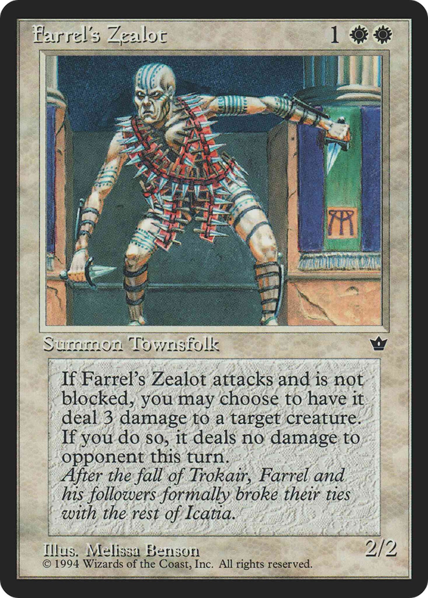 Farrel's Zealot [Melissa A Benson] [3a] [Fallen Empires] [Non-Foil]