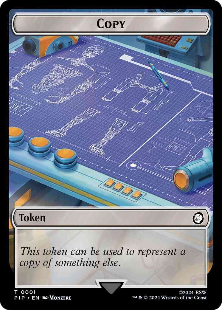 Copy Token (01) // Human Knight Token (02) [Fallout: Tokens] [Non-Foil]
