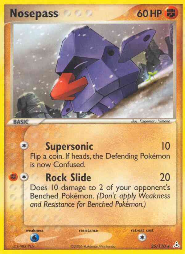 Nosepass - 25/110 - Rare [ex13-25] [Non-Holo]