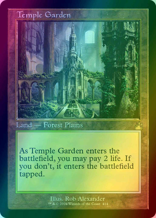 Temple Garden [414] [Retro Frame] [Ravnica Remastered] [Foil]