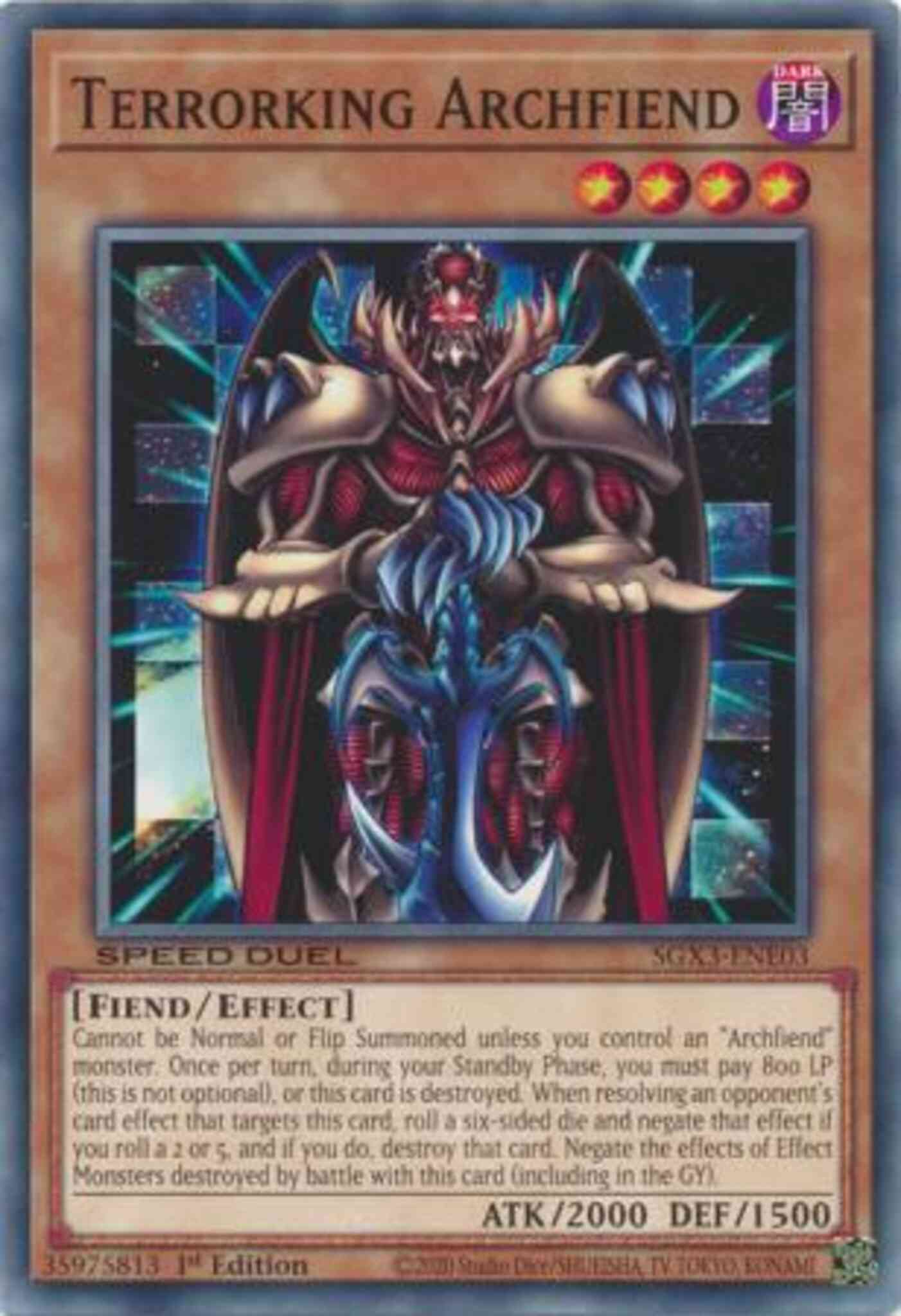 Terrorking Archfiend - SGX3-ENE03 - Common - 1st Edition