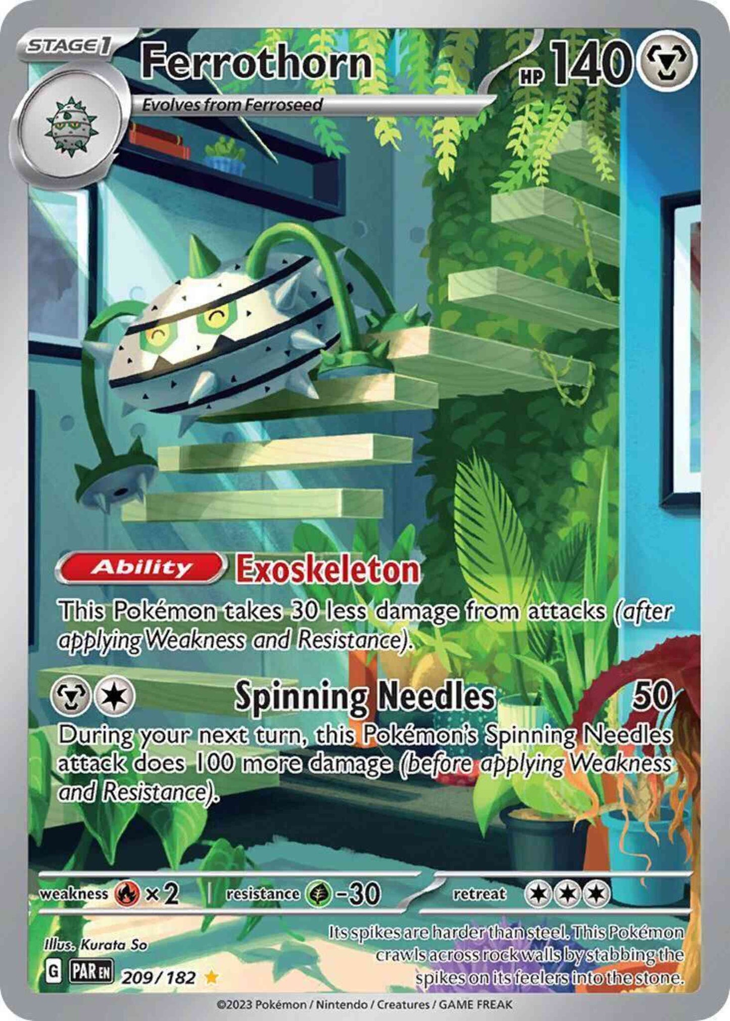 Ferrothorn - 209/182 - Illustration Rare [sv04-209] [Ultra]