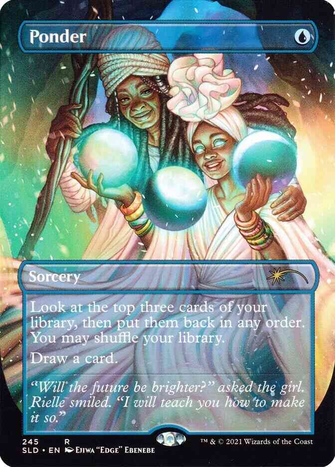 Ponder [0245] [Borderless] [Black is Magic] [Secret Lair Drop] [Non-Foil]
