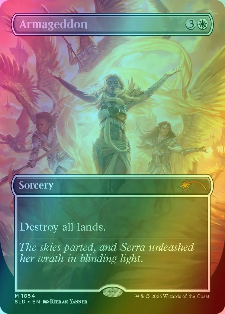 Armageddon [1854] [Borderless] [Kieran Yanner] [Secret Lair Drop] [Rainbow Foil]