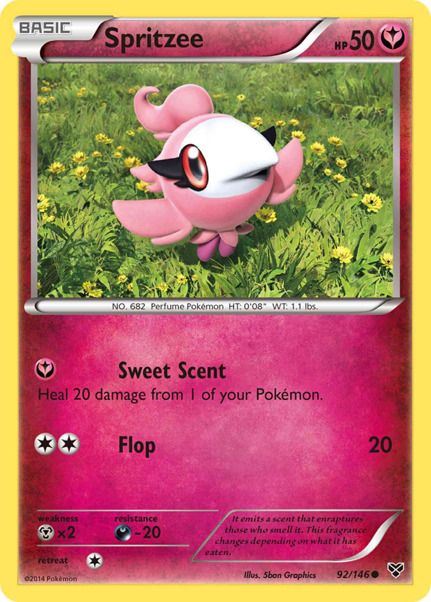 Spritzee - 92/146 - Common [xy1-92] [Reverse Holo]