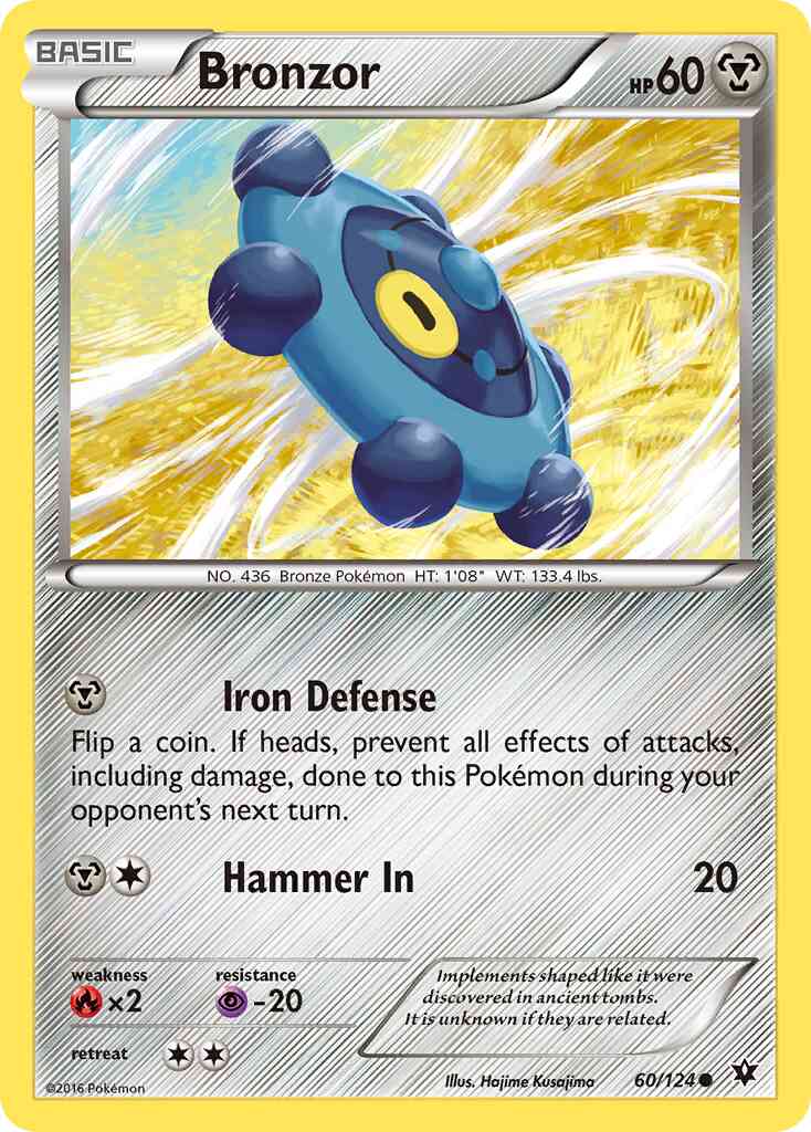 Bronzor - 60/124 - Common [xy10-60] [Reverse Holo]